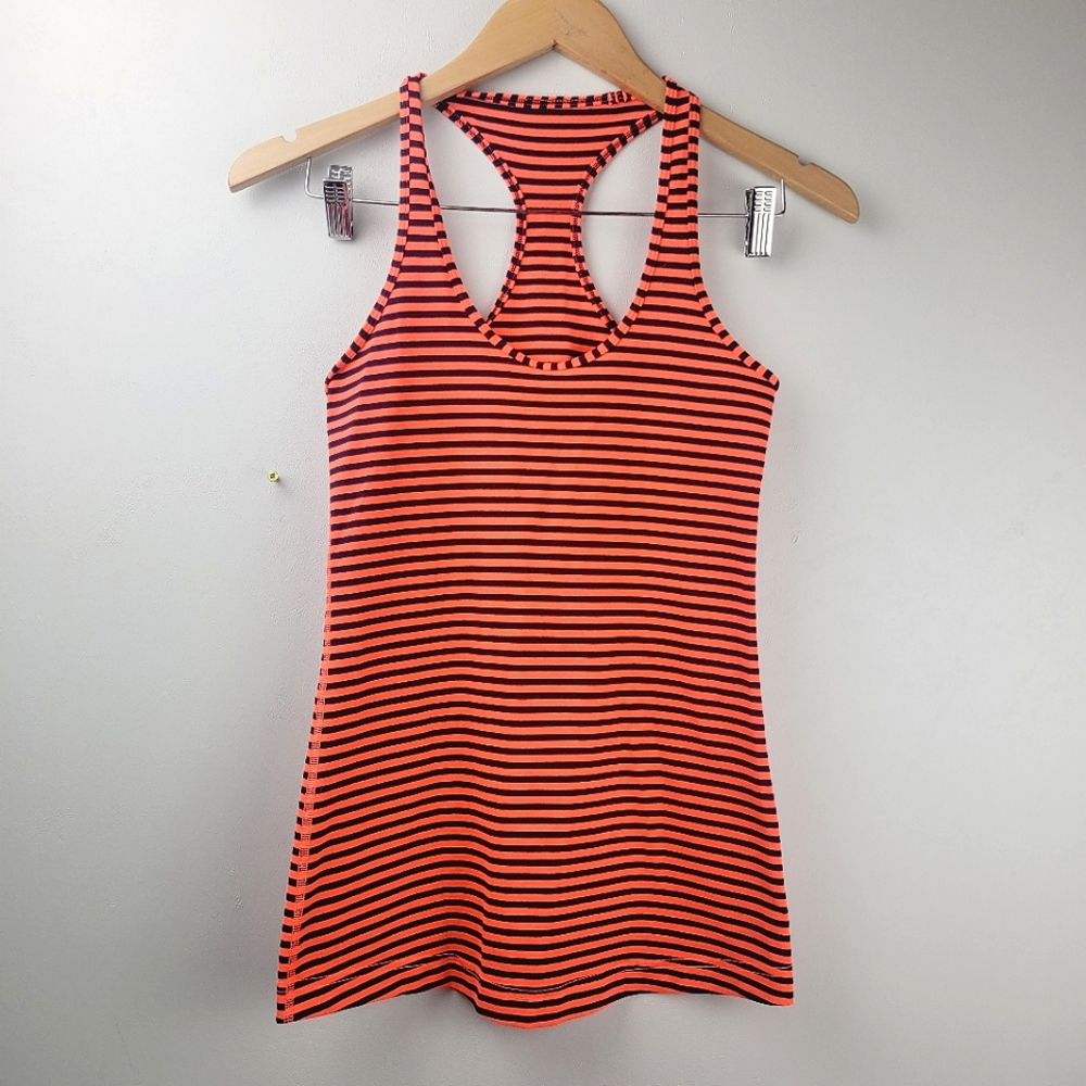 Lululemon Cool Racerback Tank Classic Stripe Light Flare Inkwell Tank Top